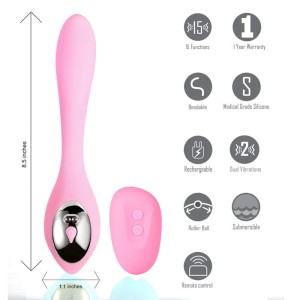 Maia Harmonie Bendable Vibrator with Wireless Remote - Pink