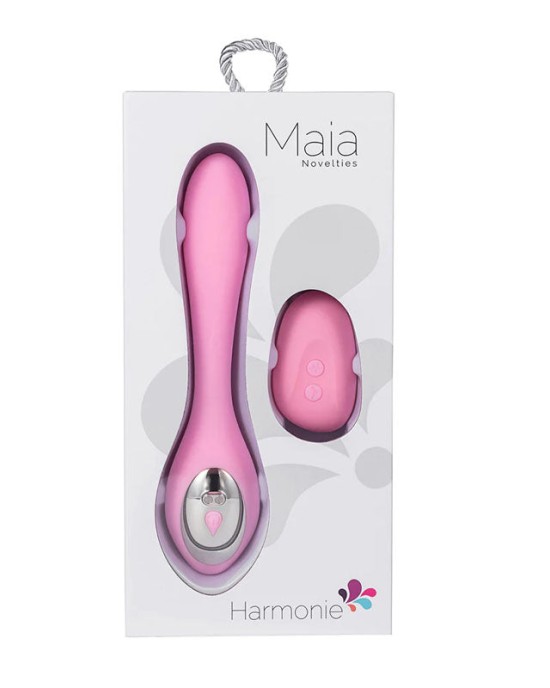 Maia Harmonie Bendable Vibrator with Wireless Remote - Pink