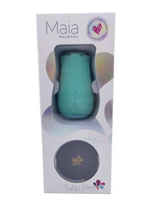 Tulip Pro 15 Function Pulsating Sucking Clitoral Stimulator - Teal