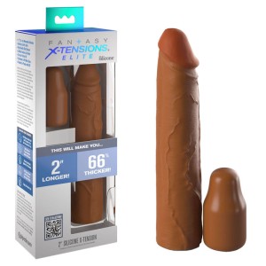 Fantasy X-Tensions Elite 2 Inch Silicone Extension - Tan