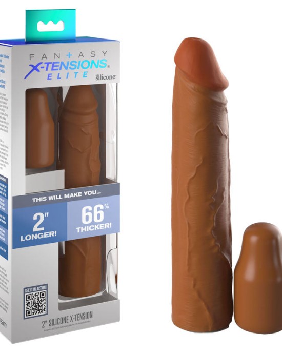 Fantasy X-Tensions Elite 2 Inch Silicone Extension - Tan