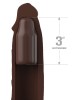 Fantasy X-Tensions Elite 3 Inch Silicone Mega Extension - Brown