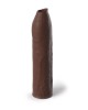 Fantasy X-Tensions Elite 7 Inch Uncut Silicone Penis Enhancer - Brown