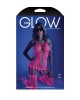 Glow Hypnotic Criss-Cross Paneled Bodystocking - Pink - OS