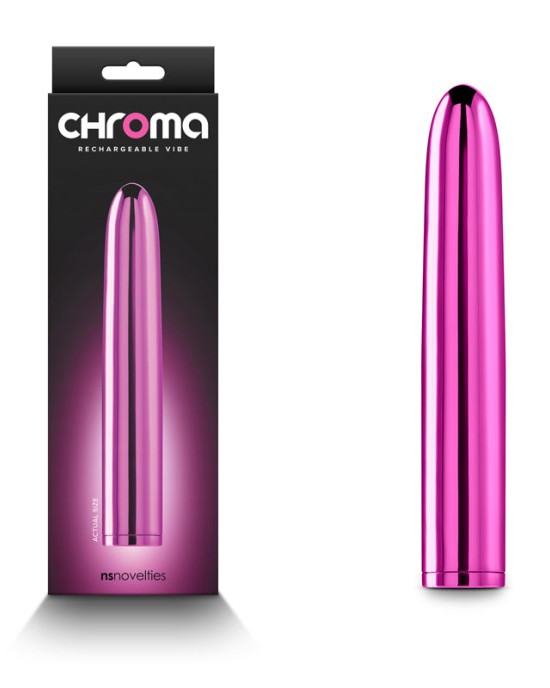 Chroma 7 Inch Metallic Vibrator - Pink