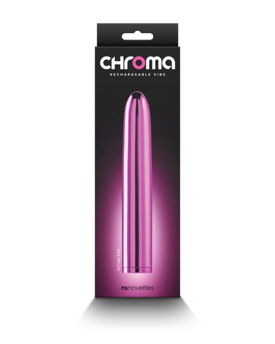 Chroma 7 Inch Metallic Vibrator - Pink