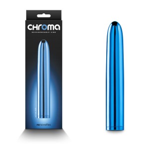 Chroma 7 Inch Metallic Vibrator - Blue