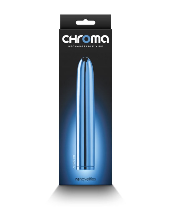 Chroma 7 Inch Metallic Vibrator - Blue