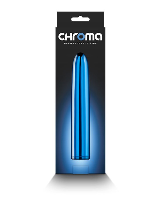 Chroma 7 Inch Metallic Vibrator - Blue