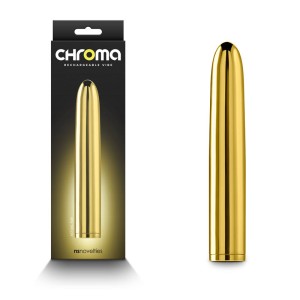 Chroma 7 Inch Metallic Vibrator - Gold