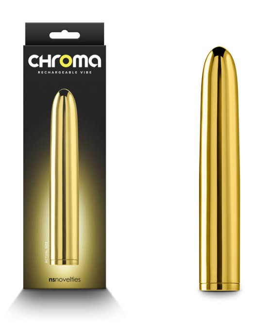 Chroma 7 Inch Metallic Vibrator - Gold