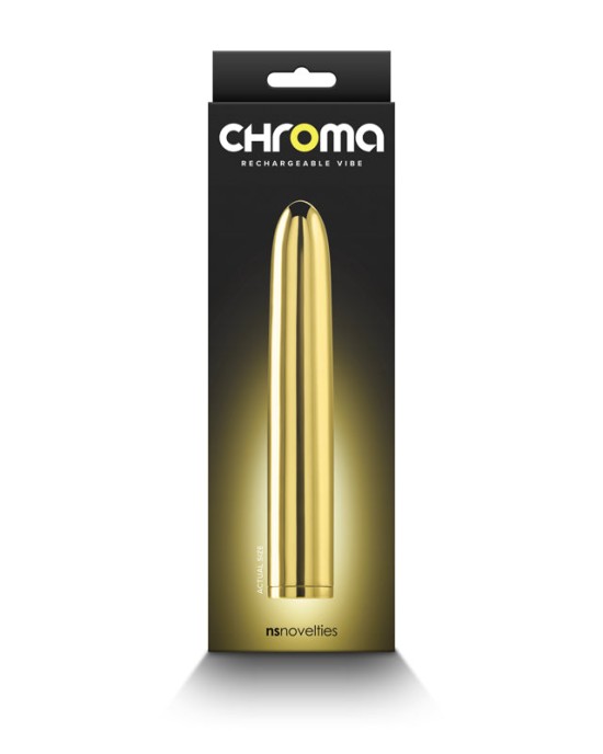 Chroma 7 Inch Metallic Vibrator - Gold