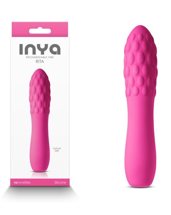 InYa Rita Textured 10 Mode Massager - Pink