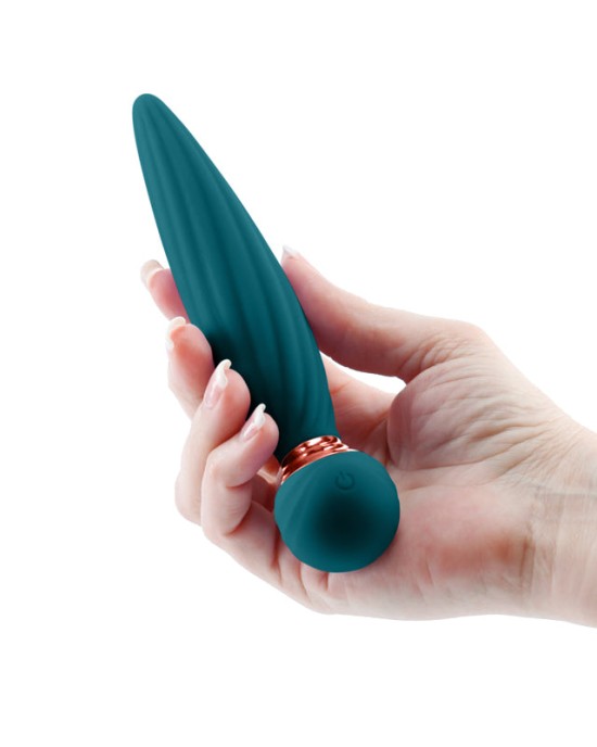 Sugar Pop Twist Textured Gyrating Massage Wand - Teal