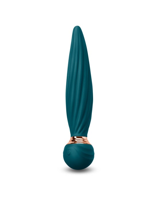 Sugar Pop Twist Textured Gyrating Massage Wand - Teal