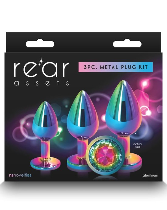 Rear Assets Multi-Colour Rainbow Round Trainer Kit - Set of 3