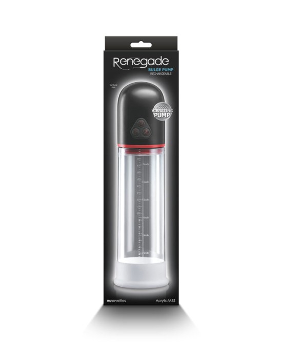 Renegade Bulge Powered Penis Pump - Clear