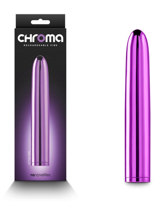 Chroma 7 Inch Metallic Vibrator - Purple