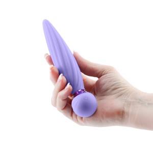 Sugar Pop Twist Textured Gyrating Massage Wand - Purple