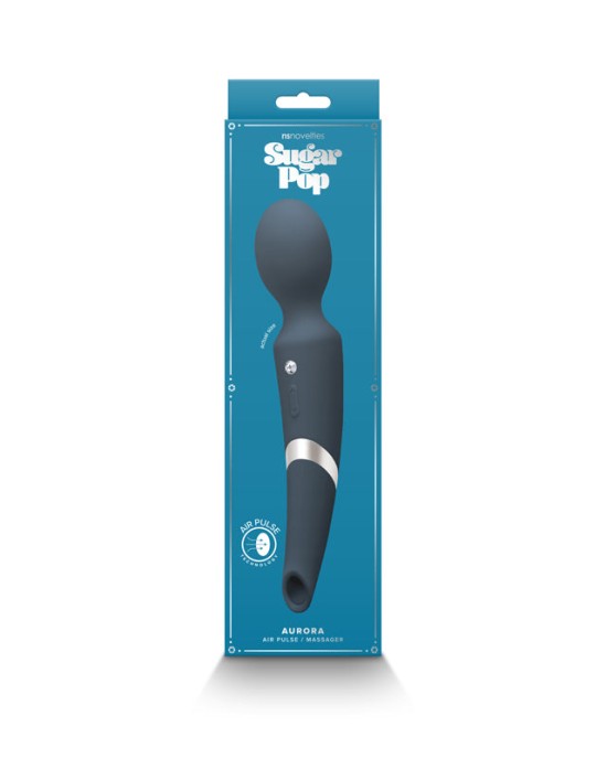 Sugar Pop Aurora 2-in-1 Air Pulse Wand Massager - Blue