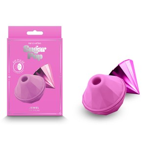 Sugar Pop Jewel Discrete Air Pulse Stimulator with Cover - Pink