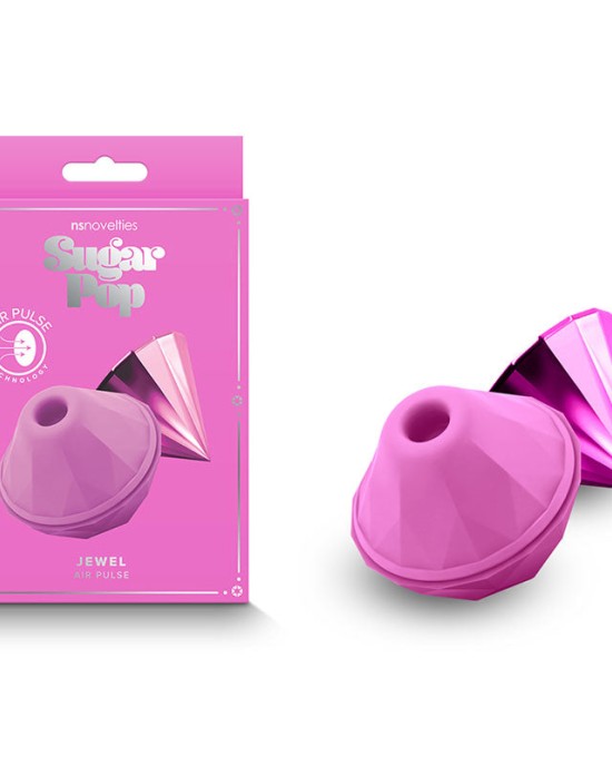 Sugar Pop Jewel Discrete Air Pulse Stimulator with Cover - Pink