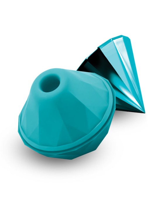 Sugar Pop Jewel Discrete Air Pulse Stimulator with Cover - Teal