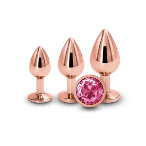 Rear Assets Rose Gold Round Pink Gem Trainer Kit - Set of 3