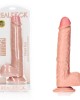 RealRock 12 Inch Straight Realistic Dildo with Balls - Flesh