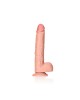 RealRock 12 Inch Straight Realistic Dildo with Balls - Flesh