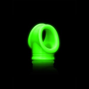 Ouch! Glow In The Dark Cock Ring & Ball Strap