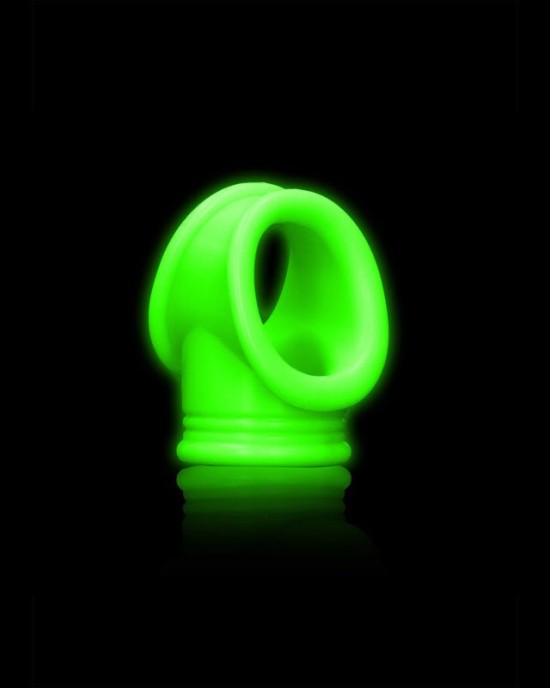 Ouch! Glow In The Dark Cock Ring & Ball Strap