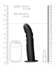 Ouch! Textured 8 Inch Curved Hollow Strap-On - Black