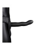 Ouch! Curved 8 Inch Hollow Strap-On - Black