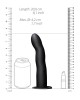 Ouch! Curved 8 Inch Hollow Strap-On - Black