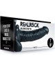 RealRock 7 Inch Hollow Strap-On with Balls - Black