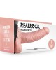 RealRock 7 Inch Hollow Strap-On with Balls - Flesh