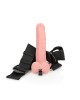 RealRock 7 Inch Hollow Strap-On with Balls - Flesh