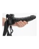 RealRock 9 Inch Hollow Strap- On with Balls - Black