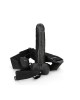 RealRock 7 Inch Vibrating Hollow Strapon with Balls - Black