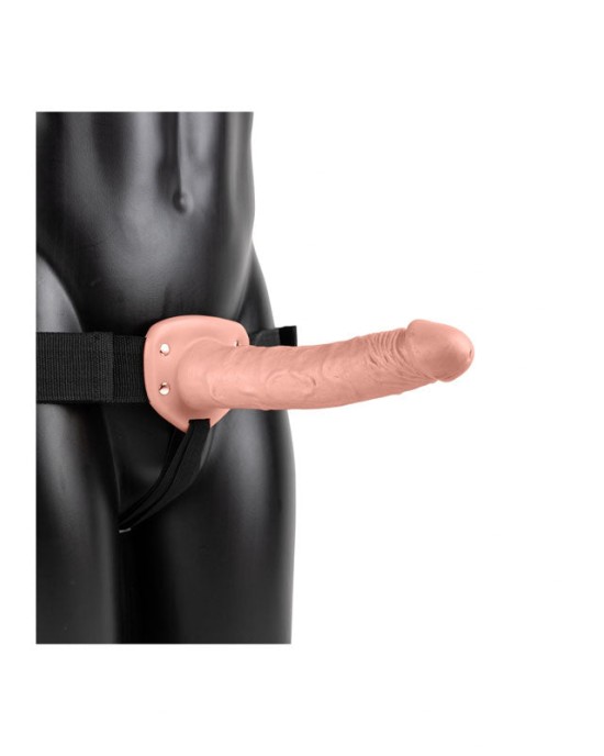 RealRock 10 Inch Hollow Strap-On - Flesh