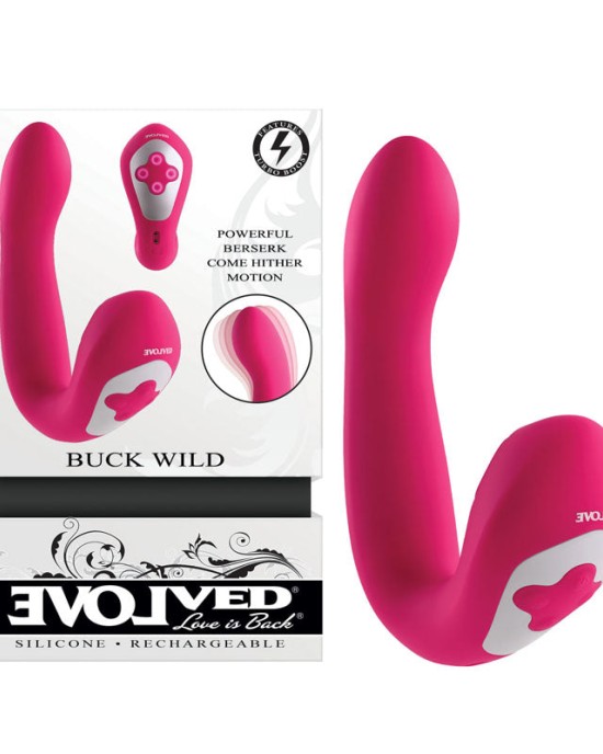 Evolved Buck Wild Thumping Dual Massager - Pink