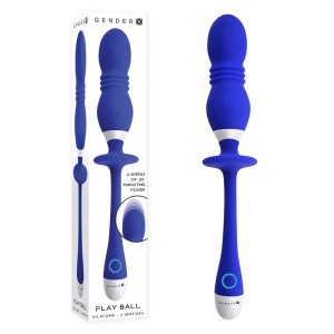 Gender X Play Ball - Blue Thrusting & Vibrating Orbs