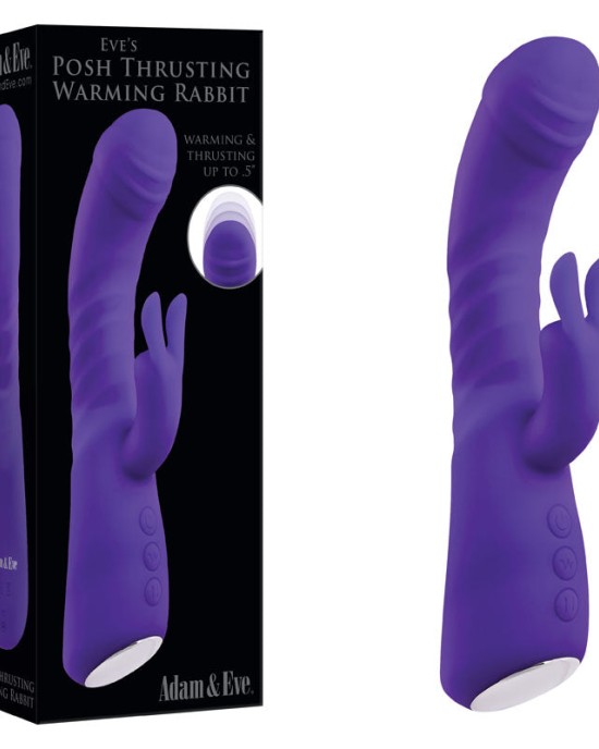 Adam & Eve Eve's Posh Thrusting Warming Rabbit - Purple