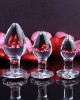 Adam & Eve Red Heart Gem Glass Plug Set - Set of 3 Sizes