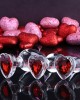 Adam & Eve Red Heart Gem Glass Plug Set - Set of 3 Sizes