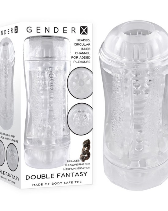 Gender X Double Fantasy - Clear Double Ended Stroker