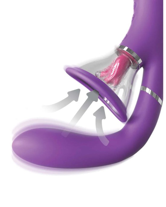 Fantasy for Her Her Ultimate Pleasure Pro 4-In-1 Oral Simulator - Purple