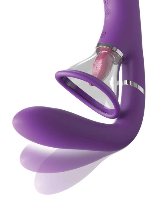 Fantasy for Her Her Ultimate Pleasure Pro 4-In-1 Oral Simulator - Purple