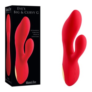 Adam & Eve Eve's Big Curvy G Rabbit Vibrator - Red